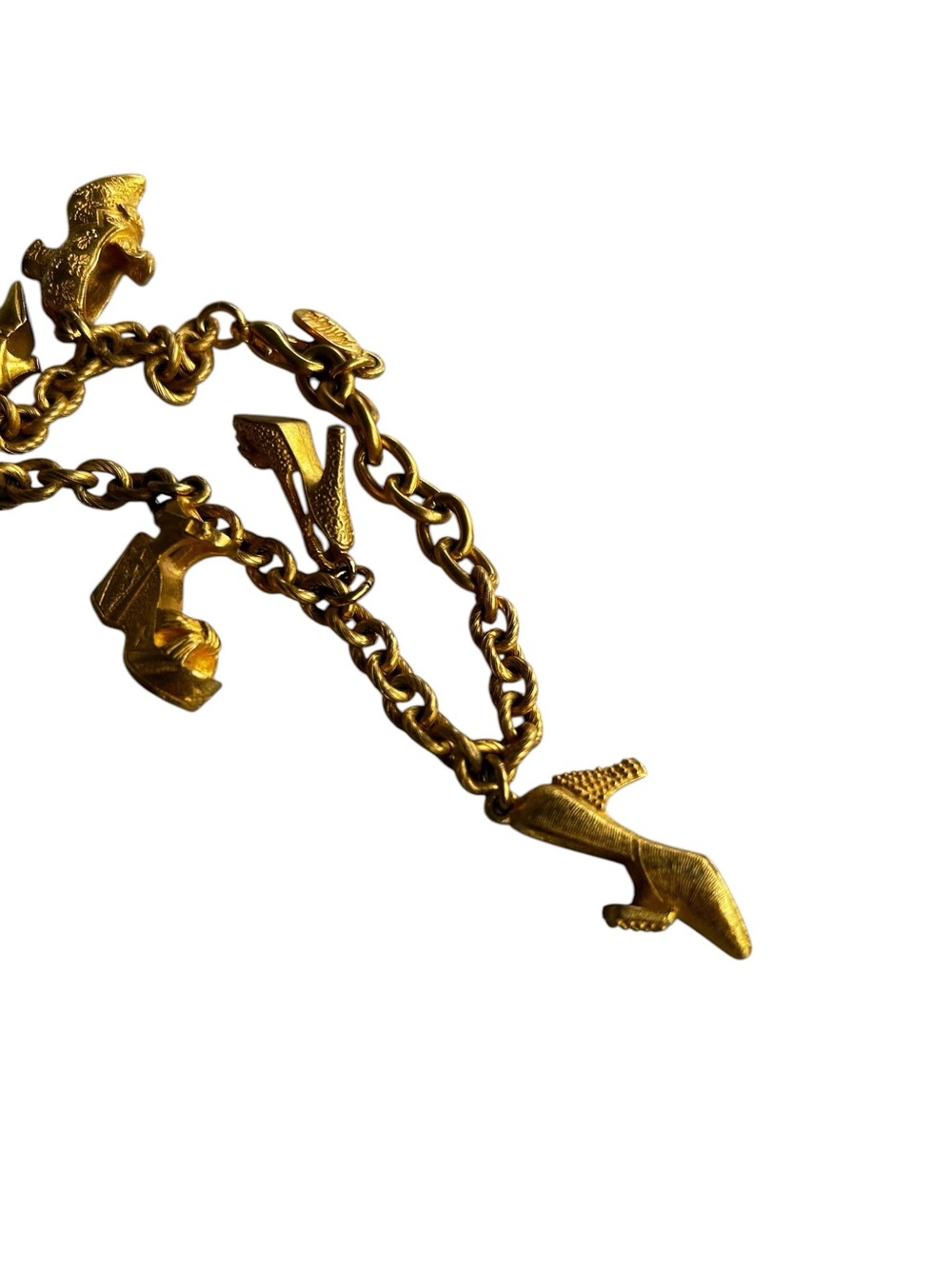 Vintage Bob Mackie Gold Charm Link Bracelet - Women's Gold Charm Bracelet - Picture 5 of 9